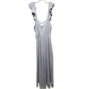 Made With Love Jumpsuit Womens size Small Violet Wide Leg Ribbed Stretch Soft